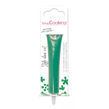 Penna al cioccolato verde – 25 g di cioccolato da scrittura per decorare e scrivere su dolci | miniSchoggi