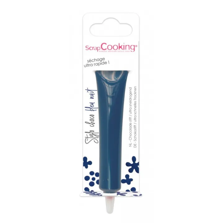 Stylo au goût de chocolat bleu nuit – 25 g de chocolat à écrire pour décorer et inscrire des pâtisseries | miniSchoggi