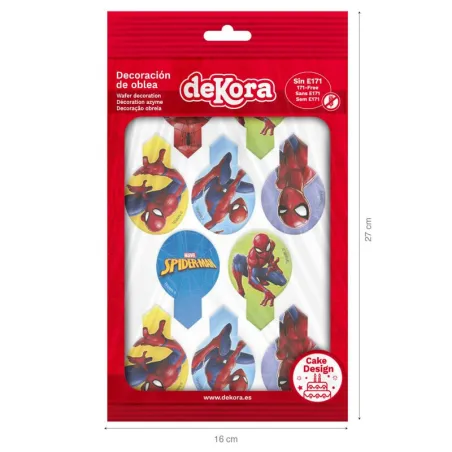 Topper di carta commestibili Spiderman, 20 pezzi