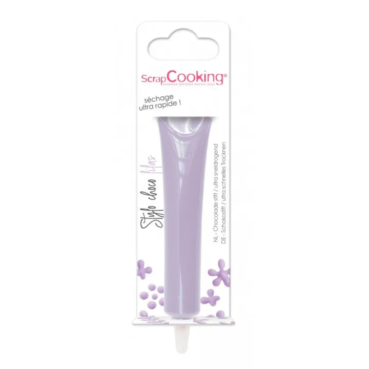 Penna al cioccolato viola – 25 g di cioccolato da scrivere per decorare e scrivere su dolci | miniSchoggi