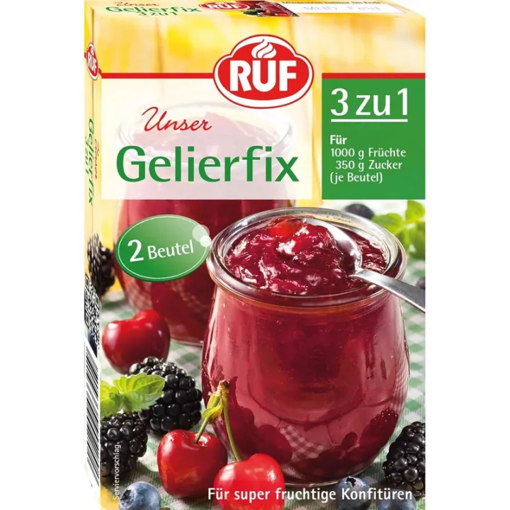 RUF Gelierfix 3:1 50 g – das fruchtigste Gelierpulver für Konfitüren und Gelees | miniSchoggi
