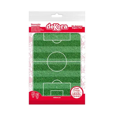 Cake topper made of edible paper Football field, 14.8 x 21 cm
