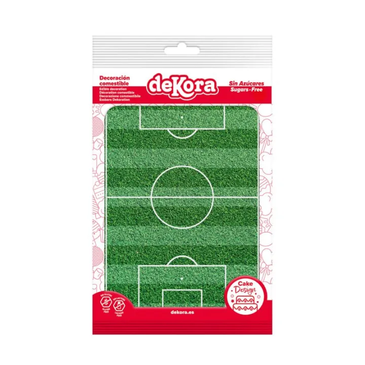 Cake topper made of edible paper Football field, 14.8 x 21 cm