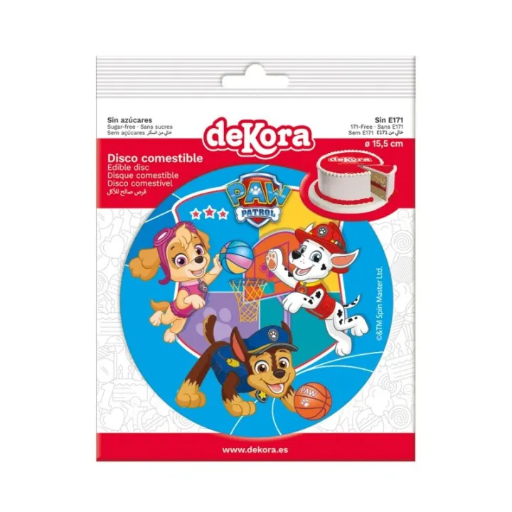 Cake topper made of edible paper Paw Patrol Party, Ø 15 cm