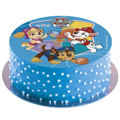 Cake topper made of edible paper Paw Patrol Party, Ø 15 cm