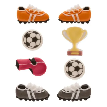 Decorazione di zucchero per tifosi di calcio, 8 pezzi