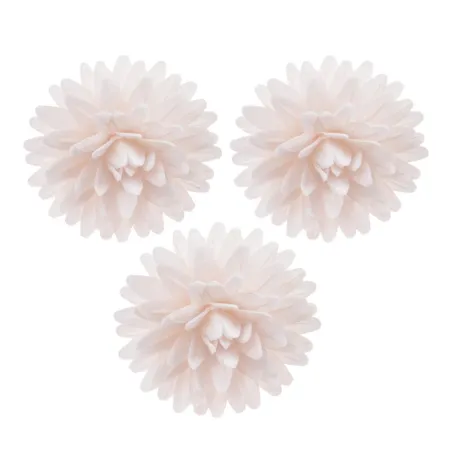 Pompons en papier à manger blanc Ø 4.5 cm, 12 pièces