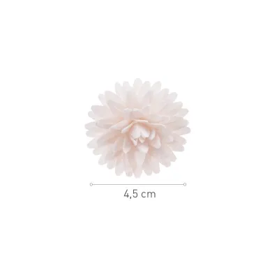 Pompons en papier à manger blanc Ø 4.5 cm, 12 pièces