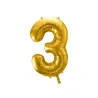 Large Foil Balloon Gold Number 3