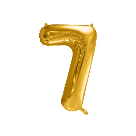 Large Foil Balloon Gold Number 7