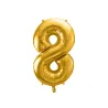 Grande palloncino in foil dorato numero 8
