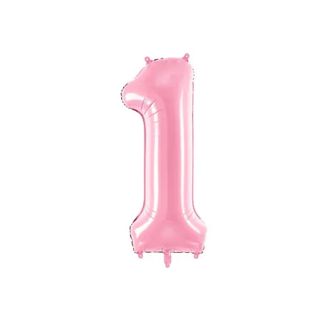 Grande Palloncino in Folio Rosa Numero 1 – 86 cm