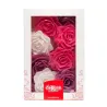 Rosen weiss, rosa, violett aus Esspapier Ø 7 cm, 15 Stück