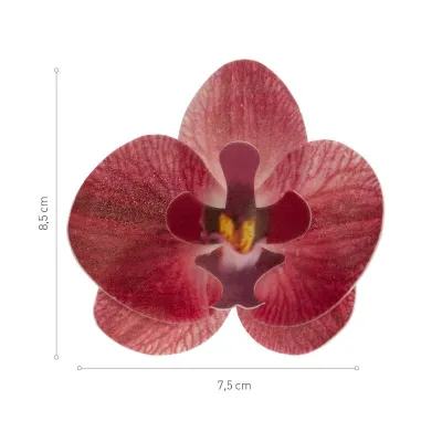 Orchidee di carta commestibili rosse, 10 pezzi