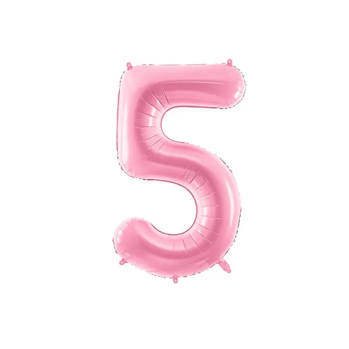 Grande Palloncino in Foil Rosa Numero 5 – 86 cm