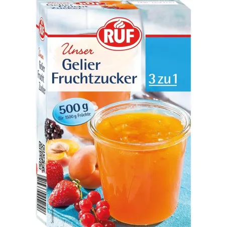 RUF Zucchero gelificante di frutta 500 g – confetture e gelatine fruttate con meno zucchero e meno calorie | miniSchoggi