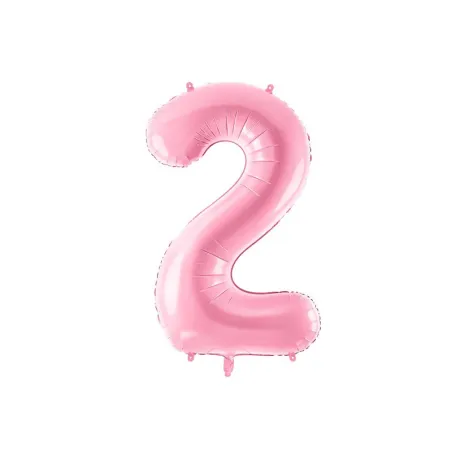 Grande palloncino in foil rosa numero 2 – 86 cm