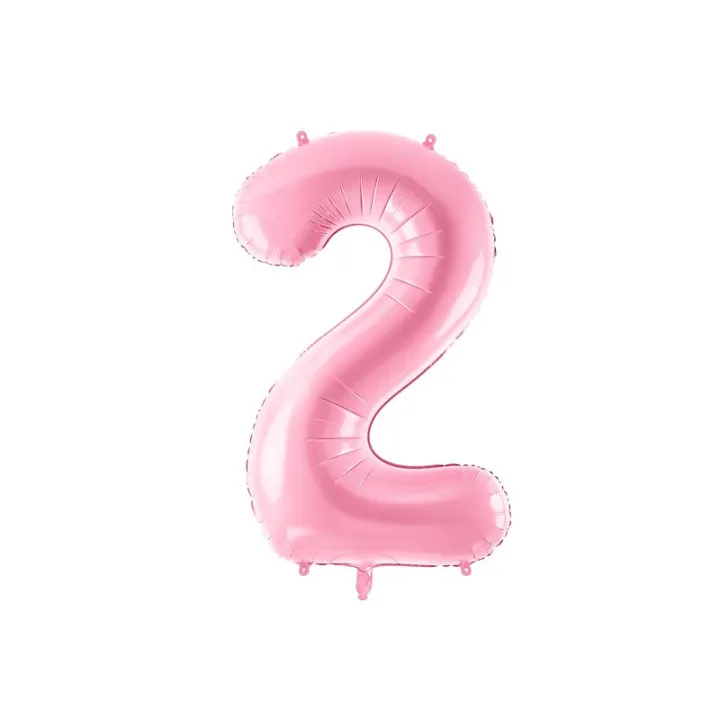 Grande palloncino in foil rosa numero 2 – 86 cm