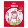 Cake topper in carta commestibile unicorno dolce, Ø 20 cm