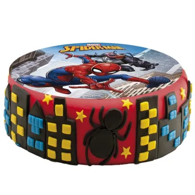 Cake topper in carta commestibile Spiderman & Venom, Ø 15,5 cm