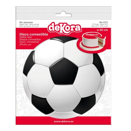 Cake topper made of edible paper football, Ø 15.5 cm