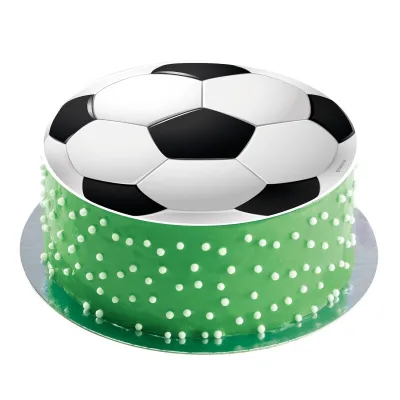 Découpe pour gâteau en papier, ballon de foot, Ø 15.5 cm
