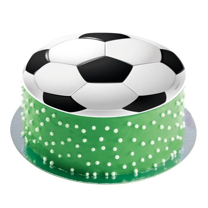 Découpe pour gâteau en papier, ballon de foot, Ø 15.5 cm