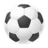 Cake topper made of edible paper football, Ø 20 cm