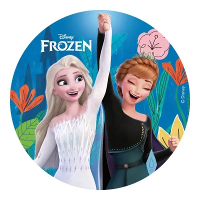 Tortenaufleger aus Esspapier Frozen, Ø 15.5 cm