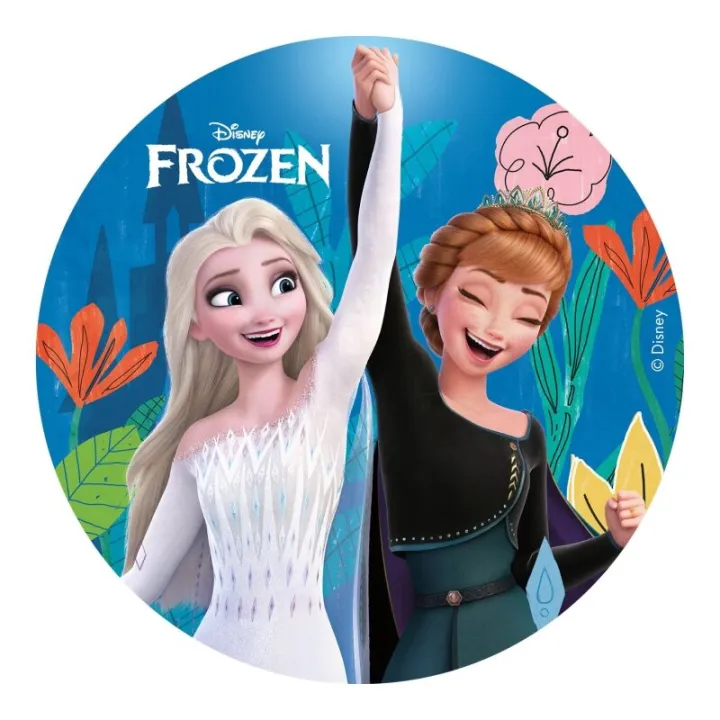 Tortenaufleger aus Esspapier Frozen, Ø 15.5 cm