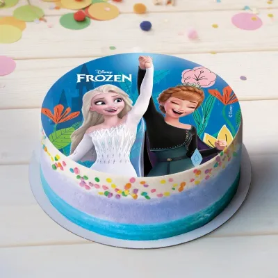 Tortenaufleger aus Esspapier Frozen, Ø 15.5 cm