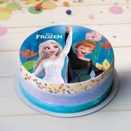 Dessus de gâteau en papier à manger Frozen, Ø 15.5 cm