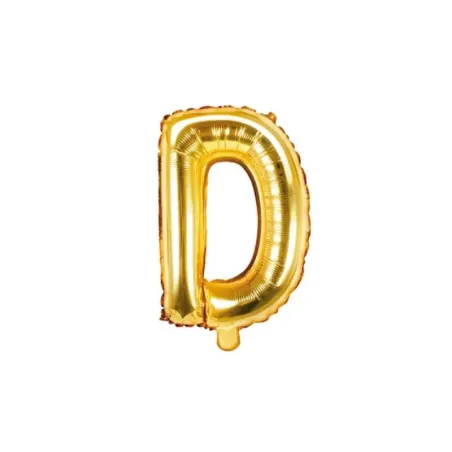 Palloncino lettera D dorato – 35 cm