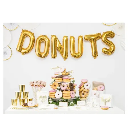Golden Letter Balloon D – 35 cm
