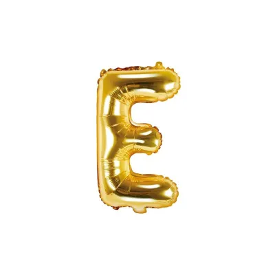Goldener Buchstabenballon E – 35 cm