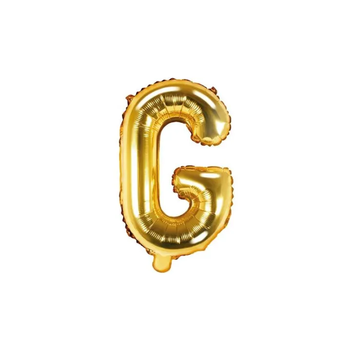 Golden Letter Balloon G – 35 cm