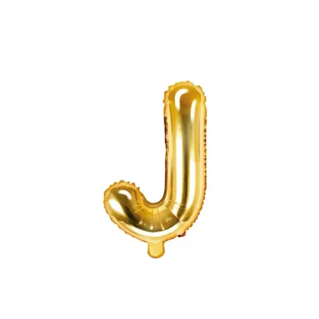 Golden Letter Balloon J – 35 cm