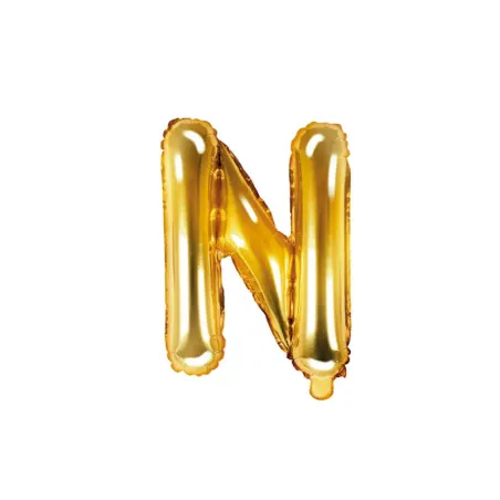 Ballon lettre dorée N – 35 cm