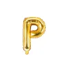 Goldener Buchstabenballon P – 35 cm