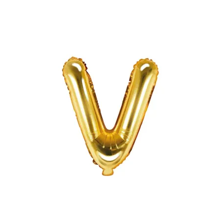 Golden Letter Balloon V – 35 cm