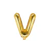Goldener Buchstabenballon V – 35 cm