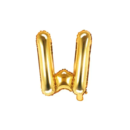 Palloncino dorato a forma di lettera W – 35 cm