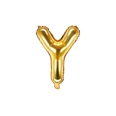 Goldener Buchstabenballon Y – 35 cm