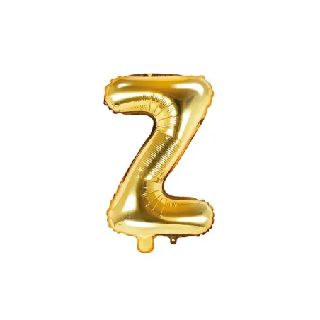 Ballon lettre doré Z – 35 cm