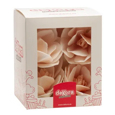 Magnolie bianche in carta commestibile, 6 pezzi