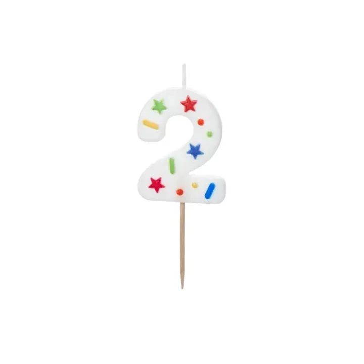 Confetti Candle Number 2