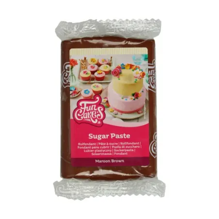 FunCakes Fondant roulé Maroon Brown, 250 g