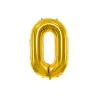 Grosser Folienballon Gold Zahl 0