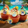 Aufleger aus Esspapier Stitch, Ø 3.4 cm