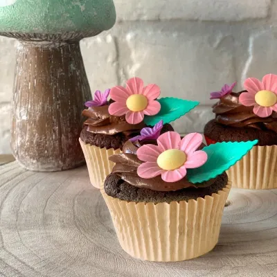 Decorazione floreale in carta commestibile, 3 pezzi